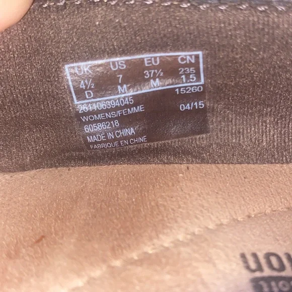 2 for $40 Clarks Collection Women’s Size 7 Shoes Brown Leather Slip On Loafer - Picture 9 of 13